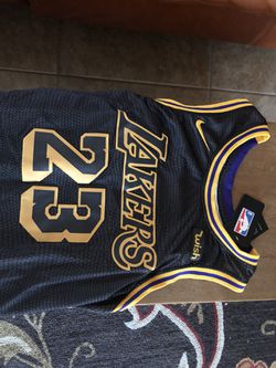 Lebron James Lakers Jersey Black Mamba City Edition LARGE for