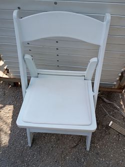 White Resin Folding Chair