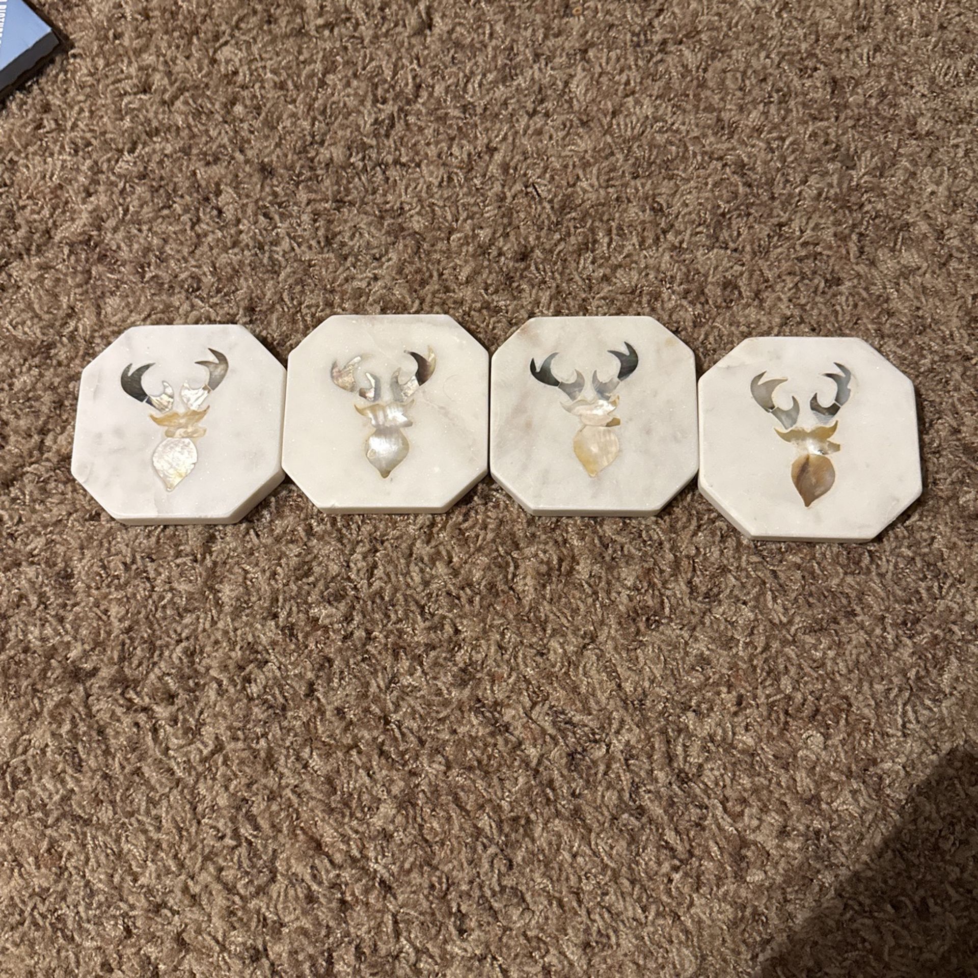 Set Of Four Deer Coasters