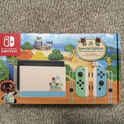 Nintendo Switch Special Edition Animal Crossing Bundle W/ Video Game, Controller, Memory Card, Case