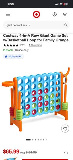 Giant 4 In a row with Ring toss and basketball Hoop 45$ OBO