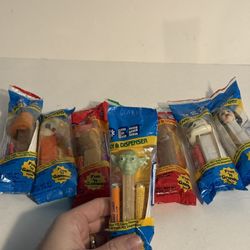 Collection of 8 Vintage 90’s Star Wars Pez Dispensers (Original Packaging)