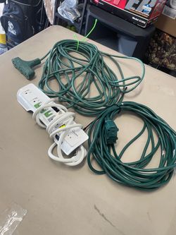 Extension cords multiple plugs and surge protector