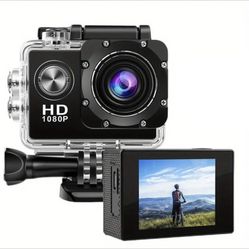 Brand New Go Sports Pro Action Camera HD 1080P 2-inch LCD Screen, 12 Million Pixels Action Camera, 300 MAh Battery, Waterproof, 140° Wide-Angle Field 