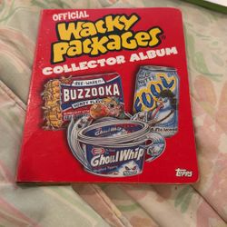2005 Topps Wacky Packages All-New Series 2 Collector Album + 56 Different Stickers