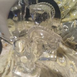 Set Two Crystal Horse 