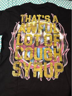 Cough syrup tee 1:1 good quality comes with bag