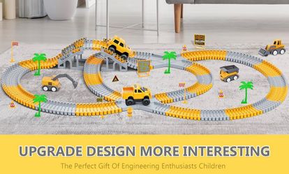 Kids track with trucks $10