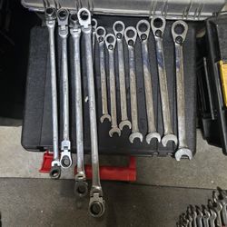 Snap-On & SK , Ratcheting, open & box, Snap-On 4 piece set, 12mm-19mm  , SK 8 piece , 11mm-19mm