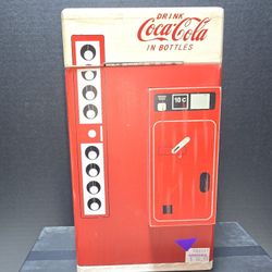 Three Coca Cola Wooden Coca Cola Banks With Locks And Keys Designed After A Vintage Vending Machine