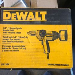 DEWALT 9 Amp 1/2 in. Spade Handle Drill Concrete Mud Mixer #7245
