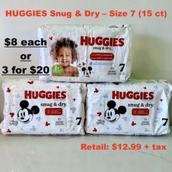 Huggies Snug & Dry Diapers – Size 7 (15 ct)