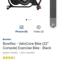 Bowflex VeloCore Bike 22" Console