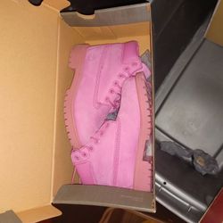 Pink Timberlands Youth Size 1