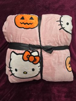 Hello Kitty Halloween Blanket Full Queen Size UFT Only