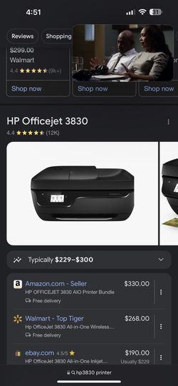 HP Officejet 3830 Printer 