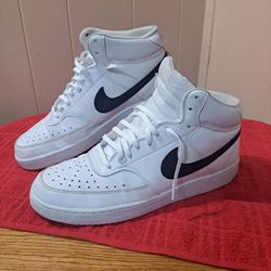 Nike COURT VISION MID  Mens White/Black-White DN3577-101 Casual Sneakers Sz. 11 