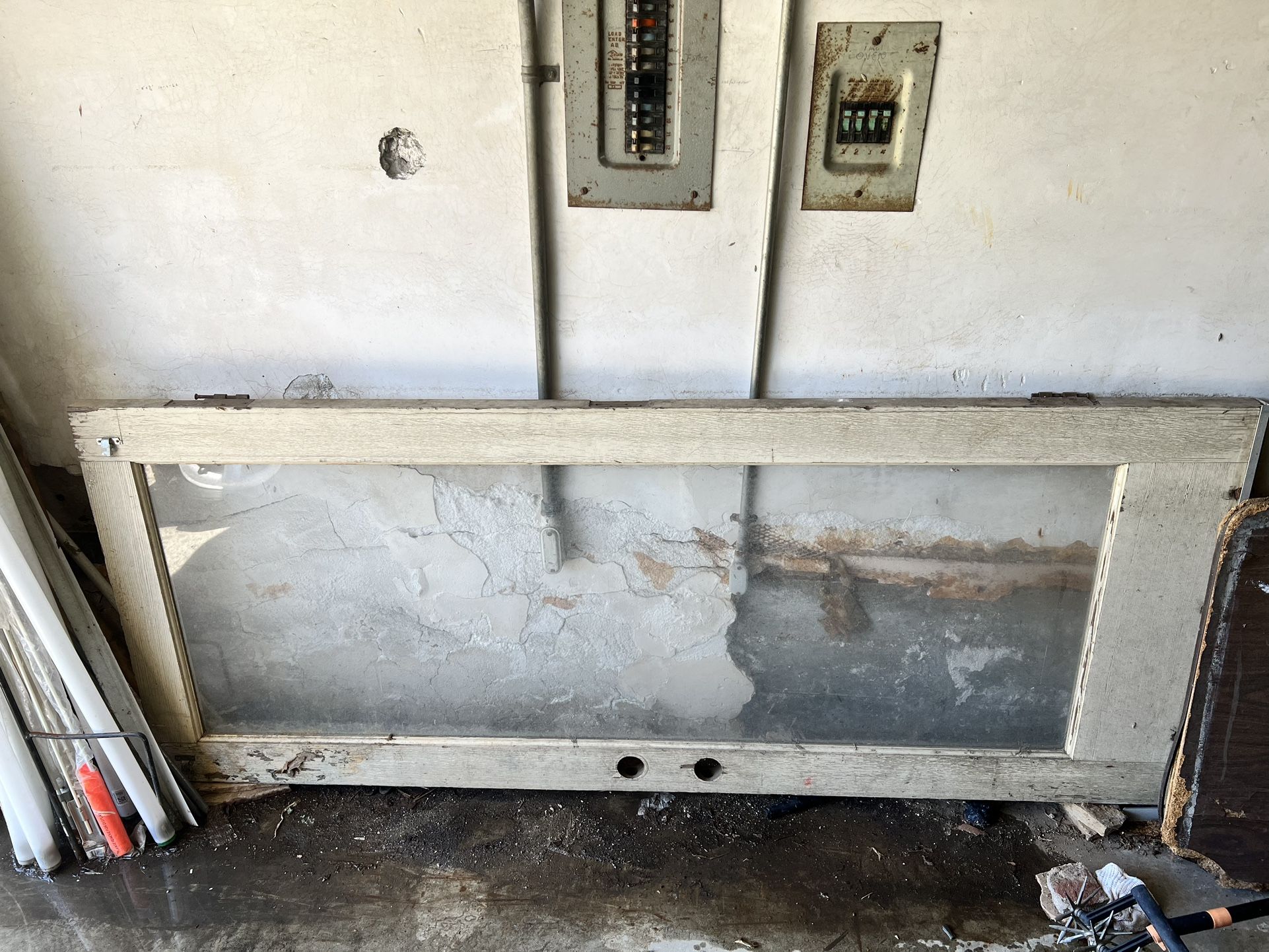 framed glass back door