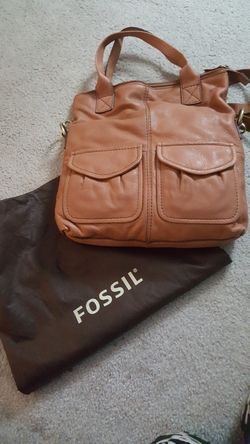 Brand new leather fossil bag