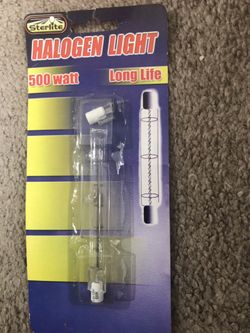 Halogen light 500 watt long life 2 for 1$