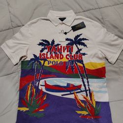 Ralph Lauren Polo Mesh Classic Fit Graphic Shirt Size Medium NWT