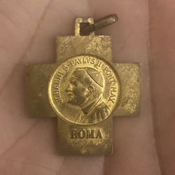 Vintage/Antique Catholic Religious Holy Medal Cross -Johannes Pavlvs II
