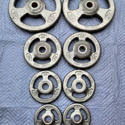 York Iso-Grip Rubber-Encased Olympic Plate Set - 150 lbs