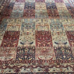 Large Antique Hand Knotted Vegetable Dye PERSIAN Area Rug 9’ x 11’8”