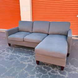 Free Delivery - Gray Sectional Couch with Reversible Chaise