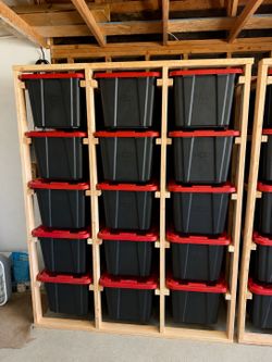 Garage Storage Organizer | 15 Tote Rack