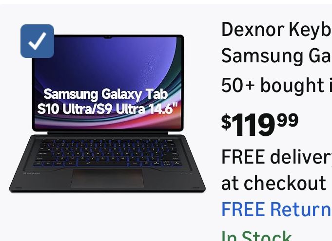 Dexnor Keyboard Case for Samsung Galaxy Tab S10 Ultra/ S9 Ultra 14.6 Inch Magnetic