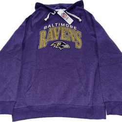 Baltimore Ravens Purple Pullover Hoodie Sweatshirt Mens Medium-XL New Embroidered 
