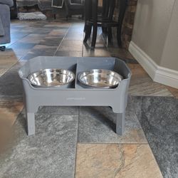 UrPower Adjustable Dog Food & Water Feeder 