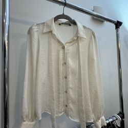 Ivory Button Up Blouse