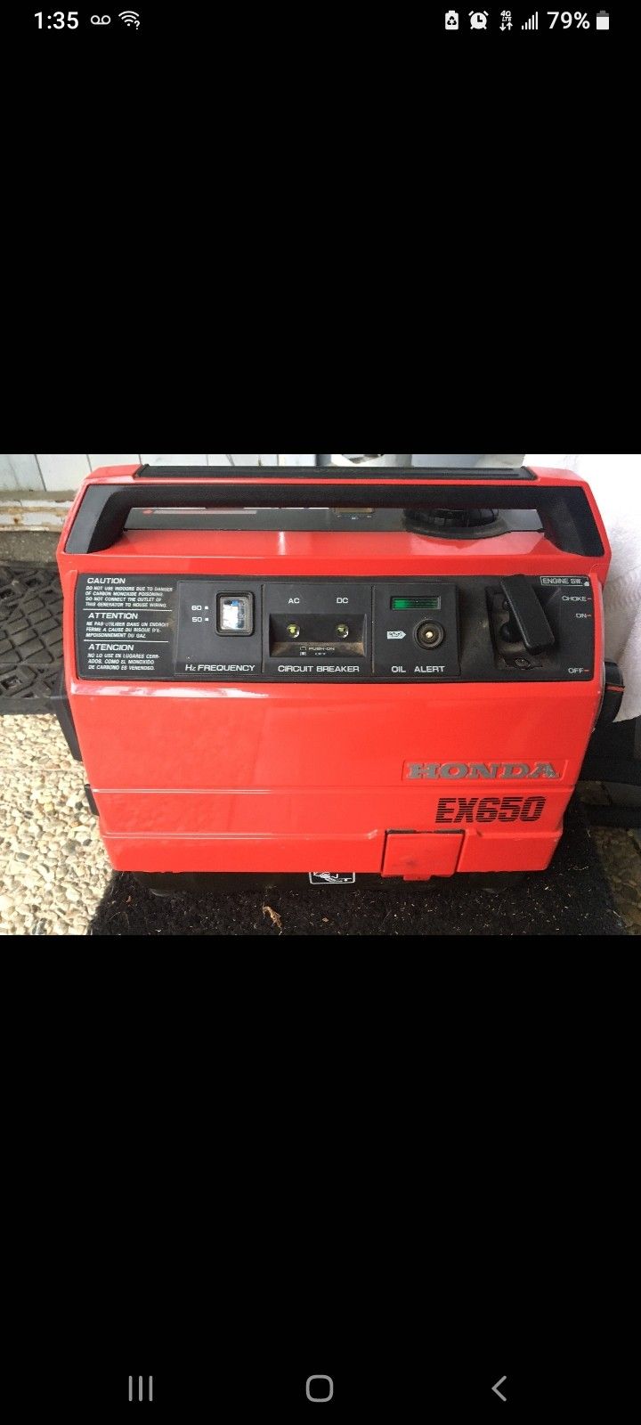 Honda Generator, Gas ,ex650