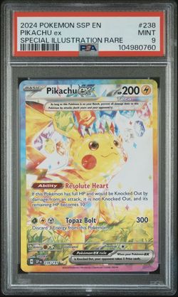 Pokemon Surging Sparks PIKACHU PSA 9 Special Illustration Rare