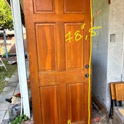 Solid Left Hand Wood Door $90