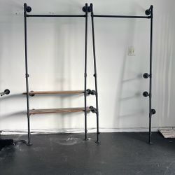 4 Set Of Industrial Pipe Shelves