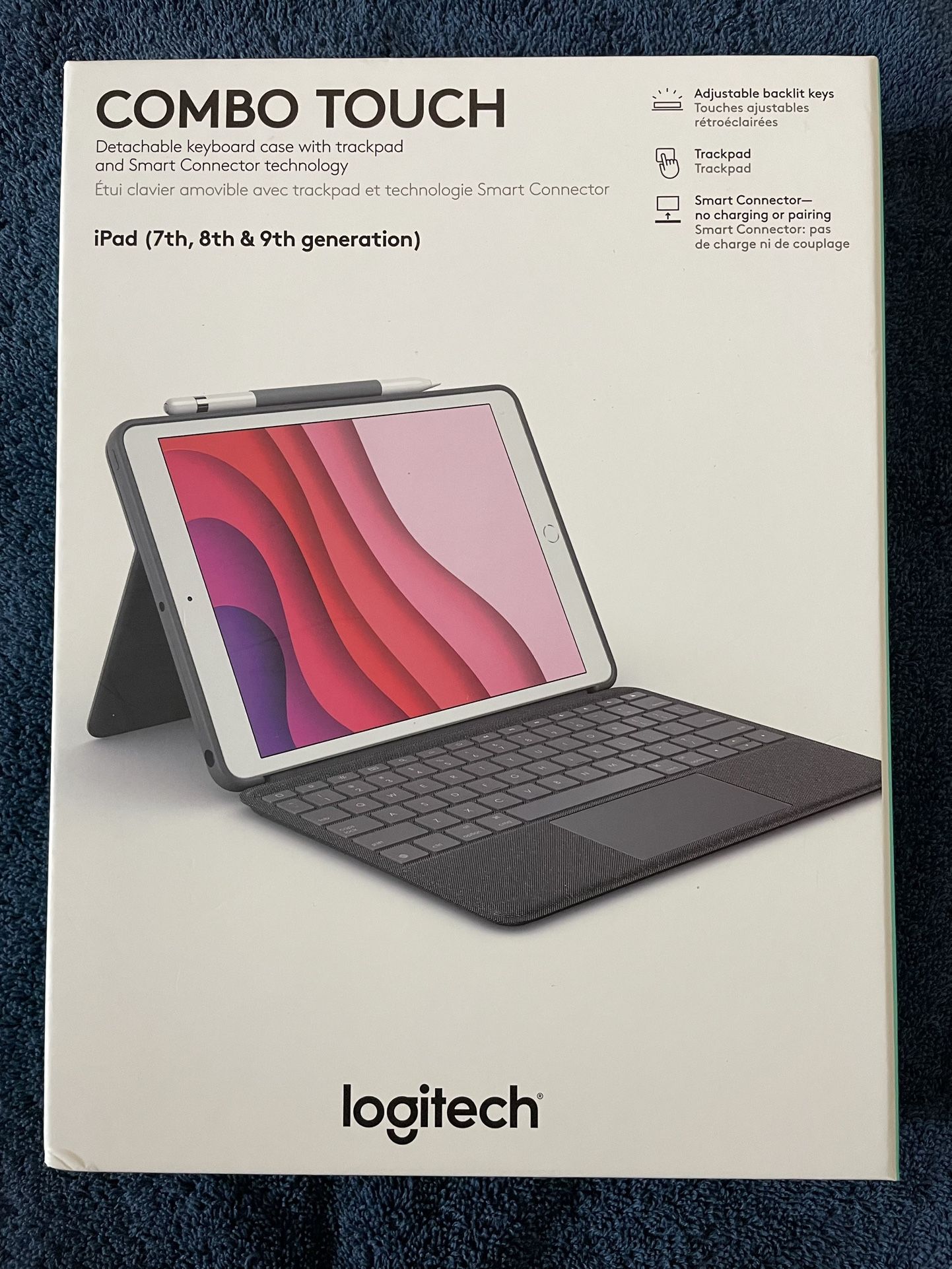 Logitech Combo Touch iPad (7th, 8th & 9th Generation) - Oxford Grey