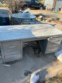 Vintage Metal Tanker Desk