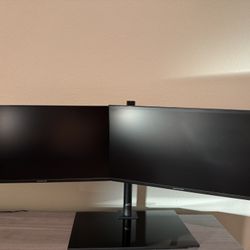 Dual Slim Monitor With Base