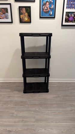 Plastic garage shelf