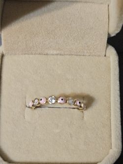 14K Gold Ring - Pink Evil Eye