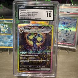 Umbreon EX SAR 217/187 Terastal Festival Pokemon Card Japanese  CGC 10
