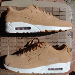 New Nike Air Max 90 Premium Men Size 13 Flax