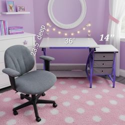 Can Deliver Purple Adjustable Drafting Desk + Rolling Chair – $50 Desk / $40 Chair 