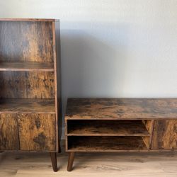 TV Stand & Bookcase Combo