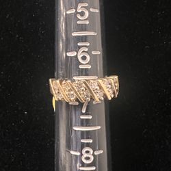 Sophisticated 14K Yellow Gold Spiral Diamond Ring – .50 Carats of Elegance
