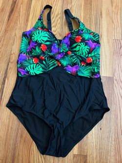 WOMENS TROPICAL ONE PIECE SWIMSUIT