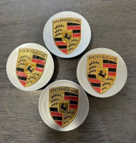 Porsche Macan 65mm Silver Wheel Hub Center Caps